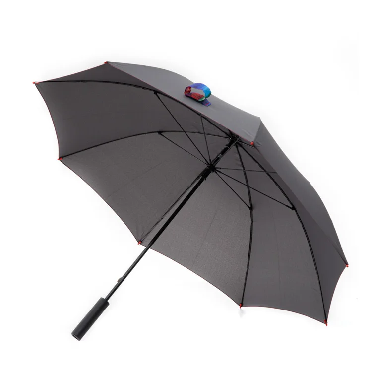 Cheap Price Metal Frame Promotional Large Size 27 inch Blue Color Auto Opening Straight Handle Simple Design Golf Rain Umbrella