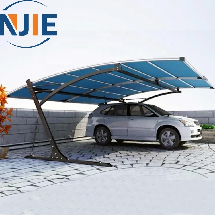 
2020 Factory price steel cantilever carports garages with polycarbonate roof 