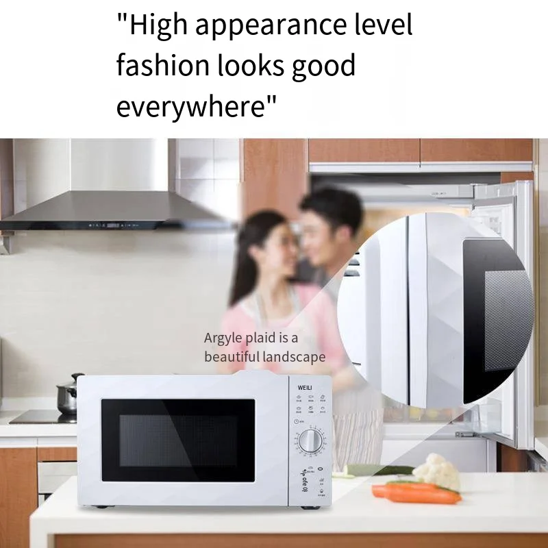 20L Household Multifunctional Microwave Oven Made in Guangdong, China 600W Electric White Stainless Steel Kitchen Appliances 600