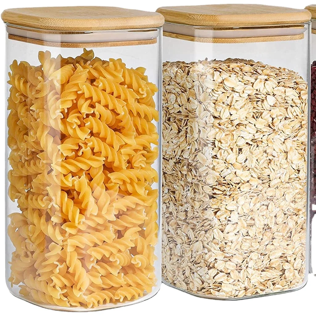 229ml 294ml 353ml 426ml 833ml 1250ml  2417ml Borosilicate clear Glass spice Storage Jar