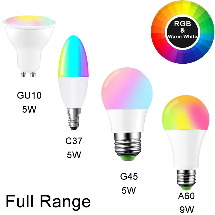 Infrared Remote Control 5w 400lm Ac120v 230v Gu10 Rgbw Sensor Led Bulb Lights Led Spotlights Bulb