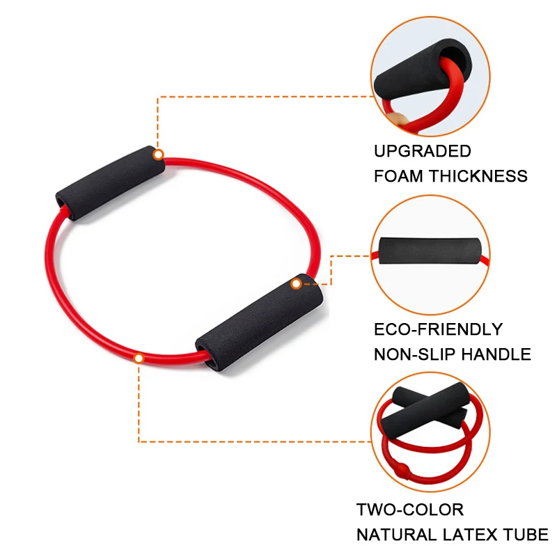 Eco-friendly Training Chest Expander Exercise Latex O Shaped Resistance Band Resistance Tubes
