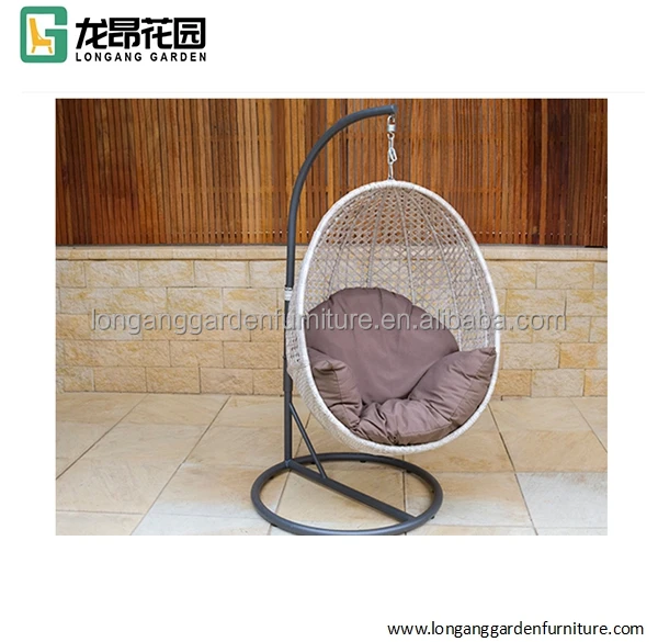 Складное плетеное кресло для яиц уличное садовое подвесное кресло-качели с металлической подставкой