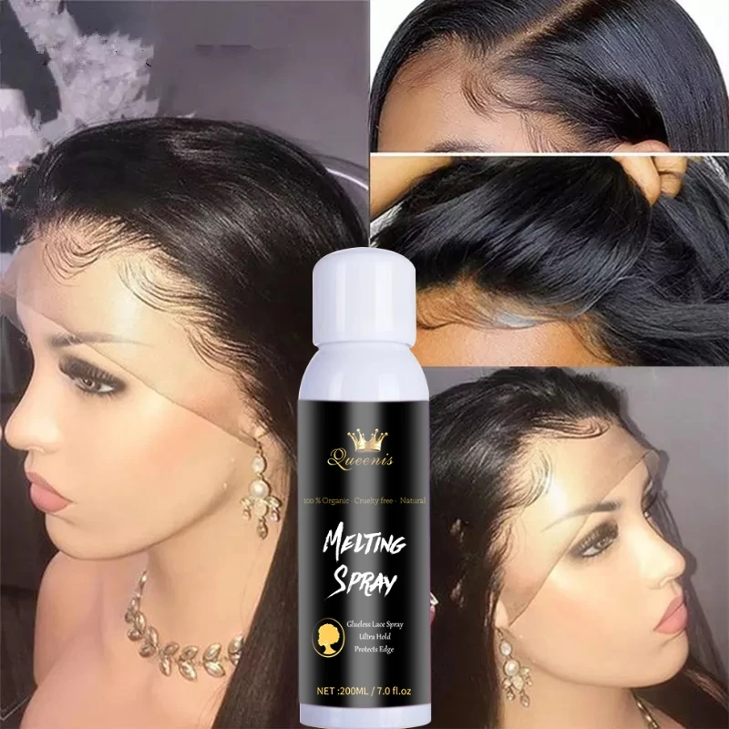 OEM 200ml Hot Sales Glue-less Lace Extension Tool Melting Spray Hair Enhancement with Adhesives and Aluminium Material