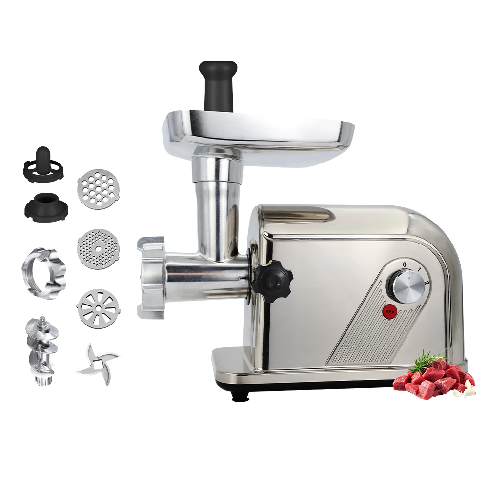 Professional Restaurant Home 4 Blade Stainless Steel Knife 2000W Mincer Electric Meat Grinders Machine