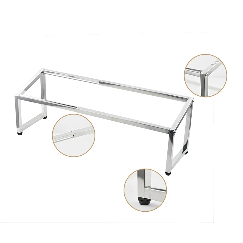 One-row retractable Stainless Steel Stand  Gastronorm Pan Holder 65/100/150mm deep Display Rack