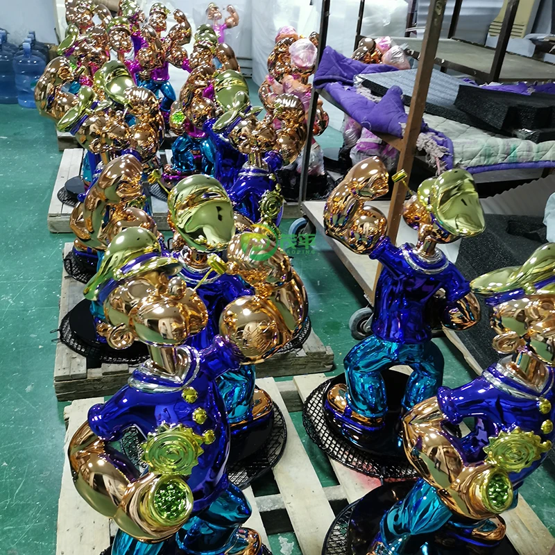 Home Decor Metal Crafts Life Size Resin Toy Popeye Pop Art Sculpture Fiberglass Popeye The Sailor Figurine Sculpture