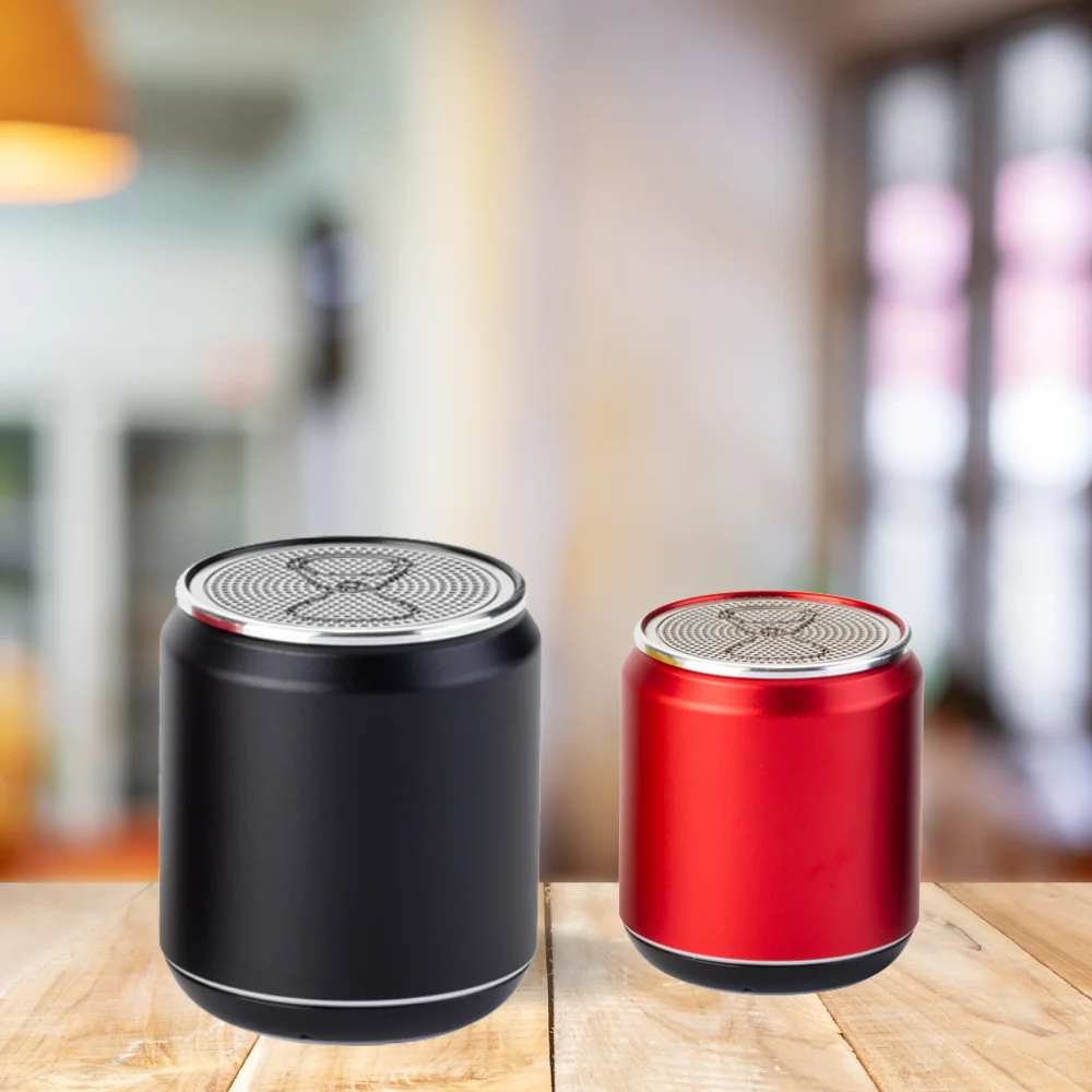 Factory Directly Sell Portable Big Sound Wireless Speakers Can Shaped Aluminum Metal Mini Bluetooth Speaker  for Promotion