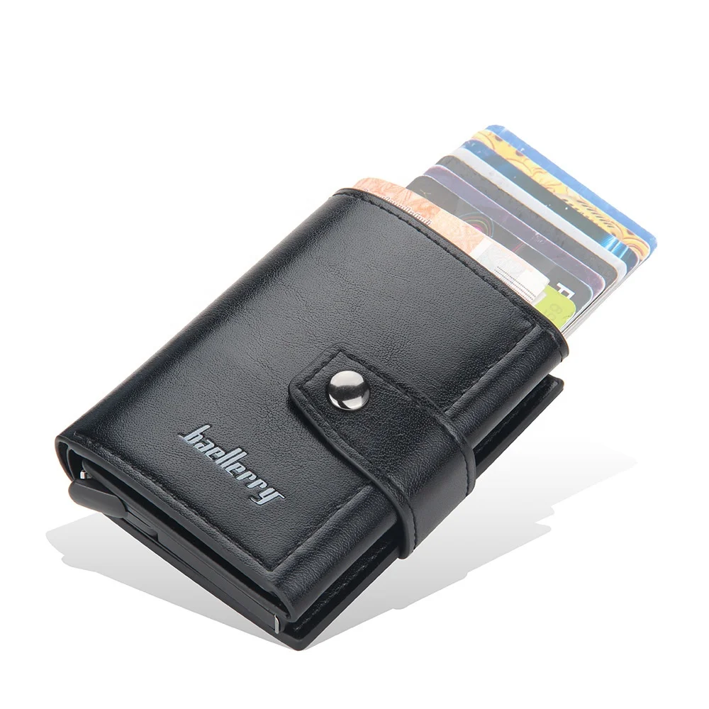 Men aluminum box credit card holder Mens Slim Wallet RFID Blocking Bifold Credit Card Holder for Men