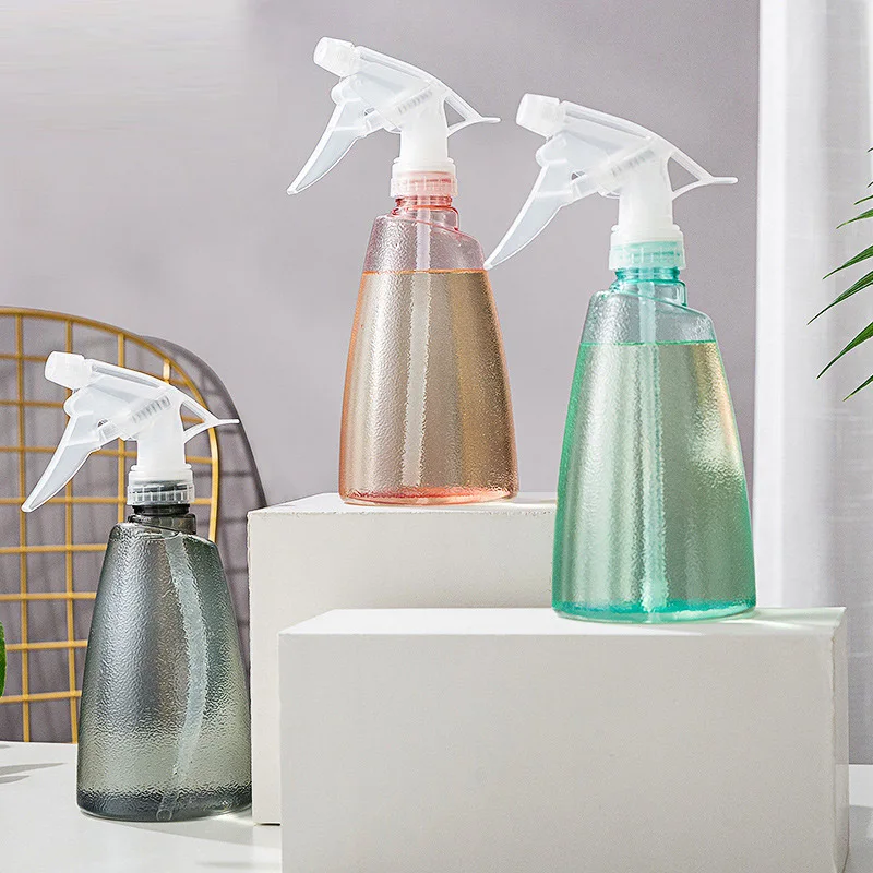 500ml Transparent Plastic Multi-color Optional Handheld Trigger Adjustable Pressure Garden Spray Bottle