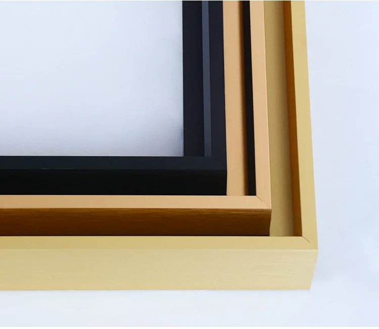 Customized 8x10 Inch Metal Picture Frame, Aluminum Gold Photo Frame for Picture Diy Assemble Wall Hanging Frame