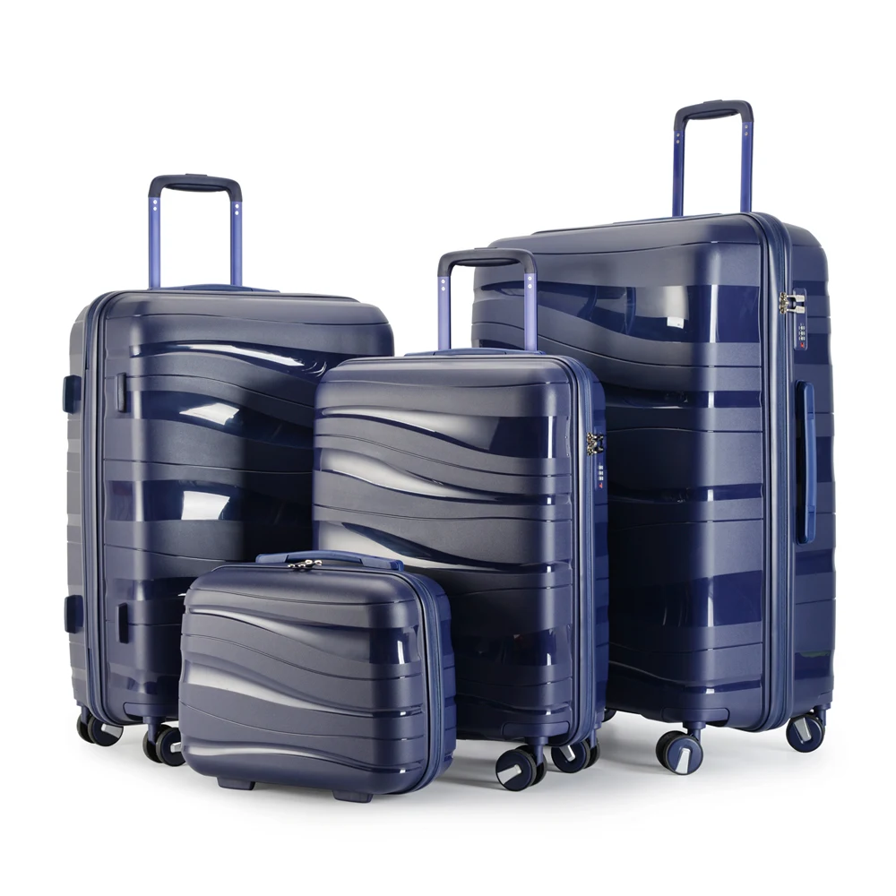 RP1908 New Model PP 4pcs Valise Koffer Sets Travel Luggage Sets Suitcase with Ready bag