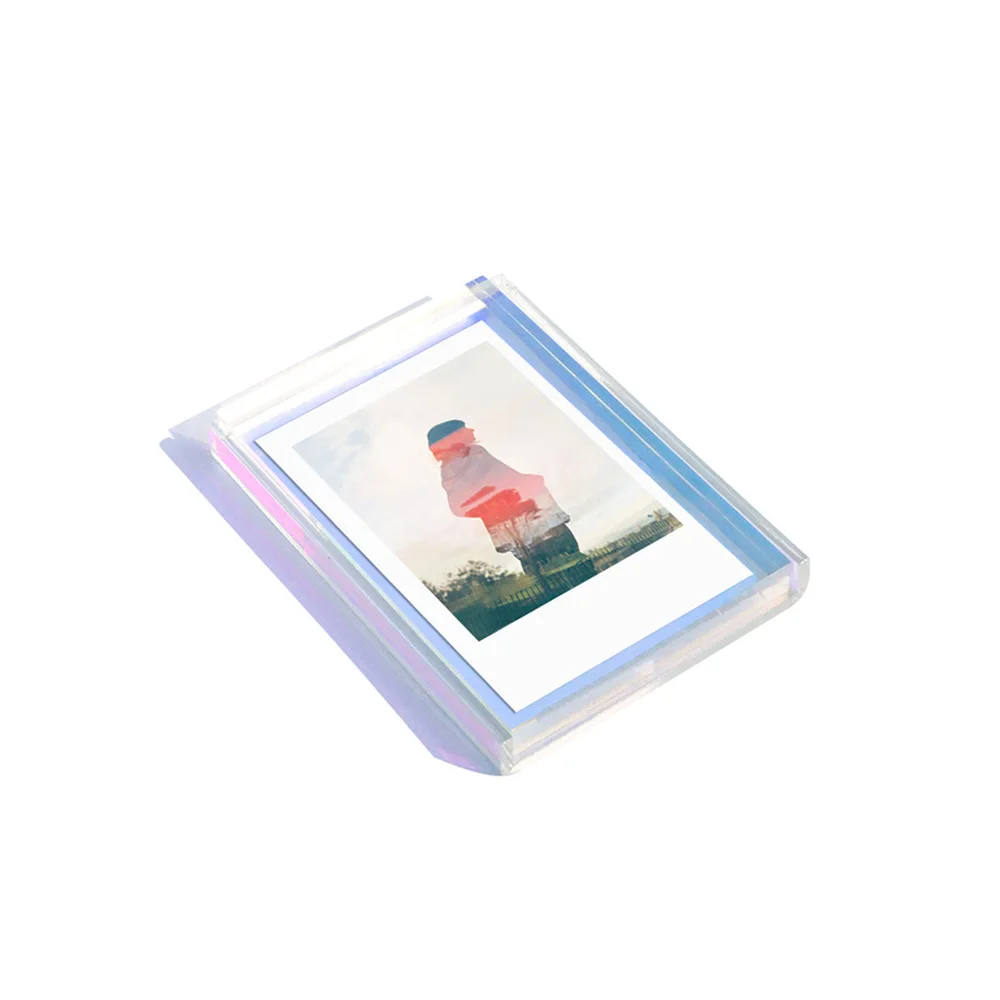 Wholesale Iridescent Mini 2x3 Acrylic Picture Display Polaroid Photo Frame for Tabletop