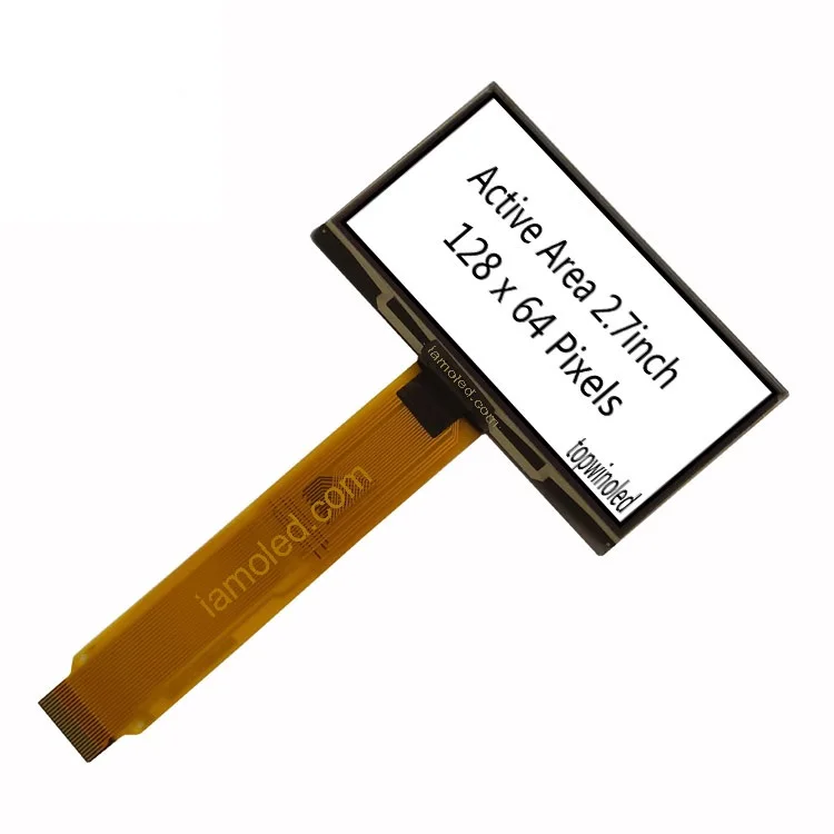 2.7' 2.7inch 2.7 inch 128x64 resolution white colour P35801 oled display with spd0301 driving IC 22pin connector P35802
