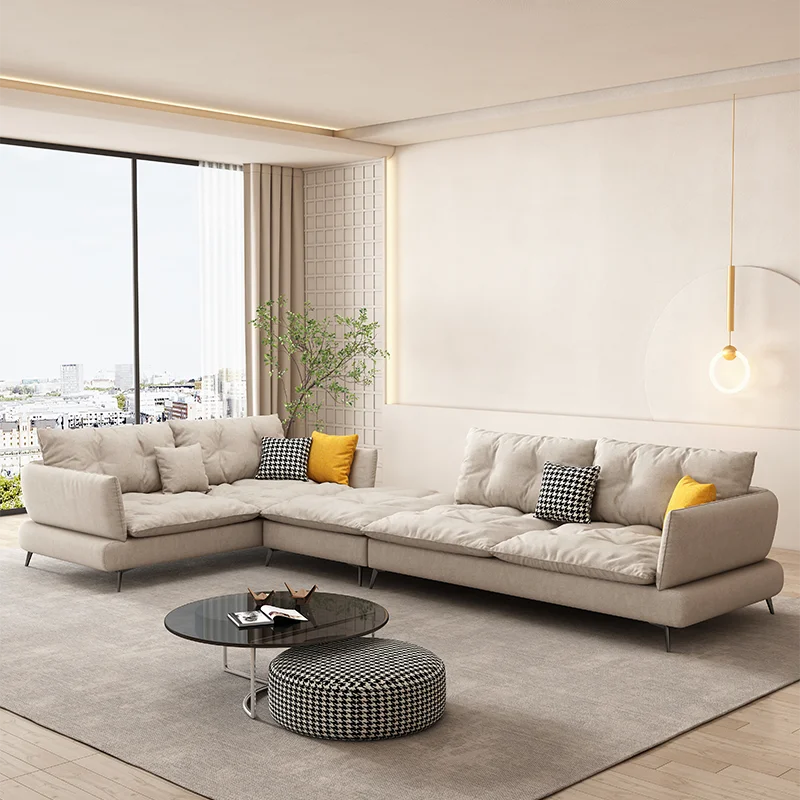 Modern fabric folding chair sleeper wooden living room multifunctional divan three seat sofa bed