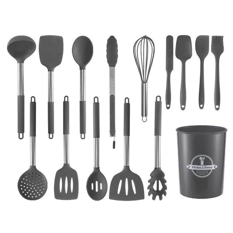 Multifunction Kitchen Accessories Kitchen Kitchenware Cooking Utensil Set Silicone Kitchen Utensil Set With A Bucket