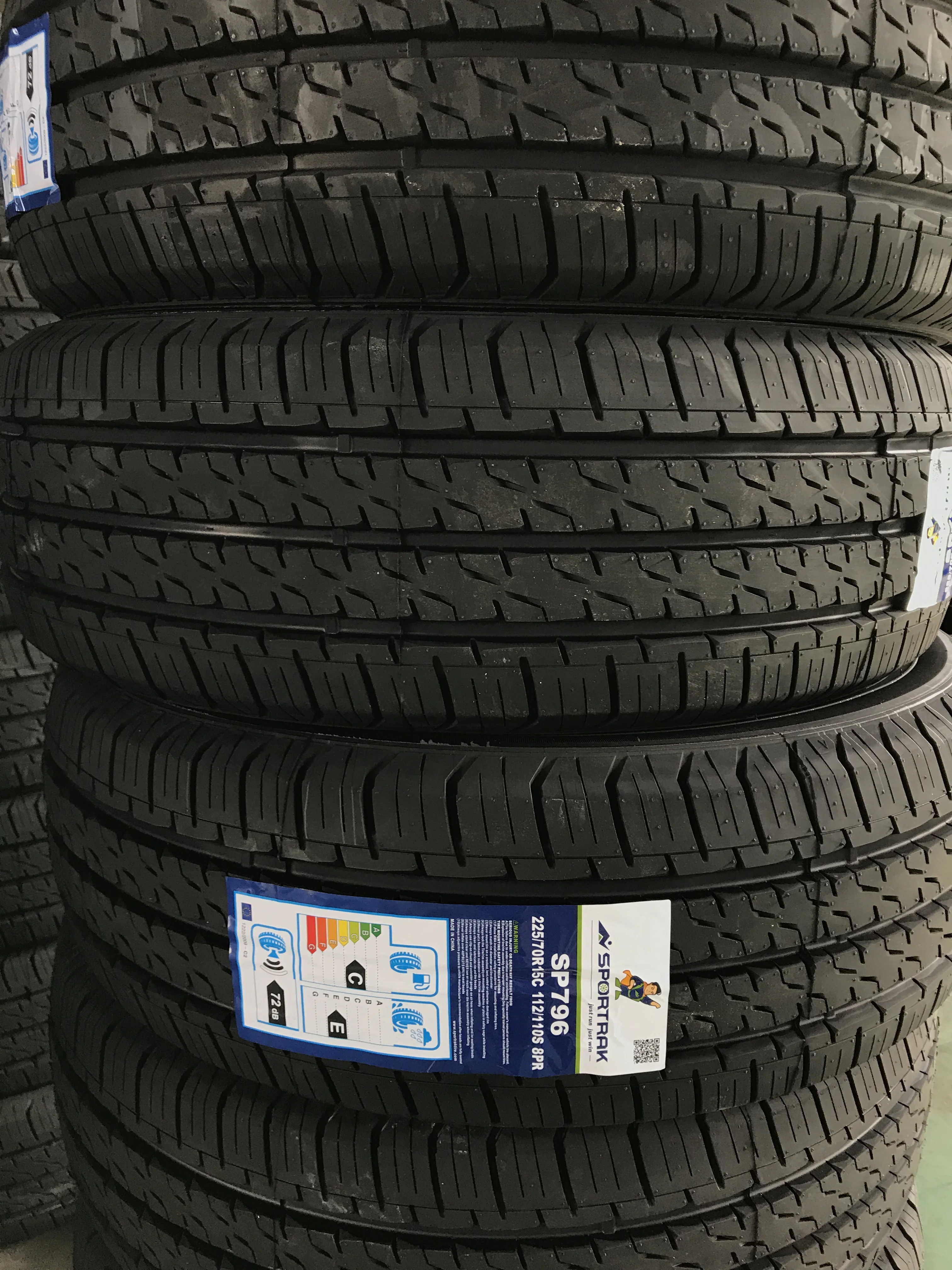 SPORTRAK SUPERWAY brand tyers for cars pneus 22570r15c van tyre 20575r15 205/70r15c 8pr SP796