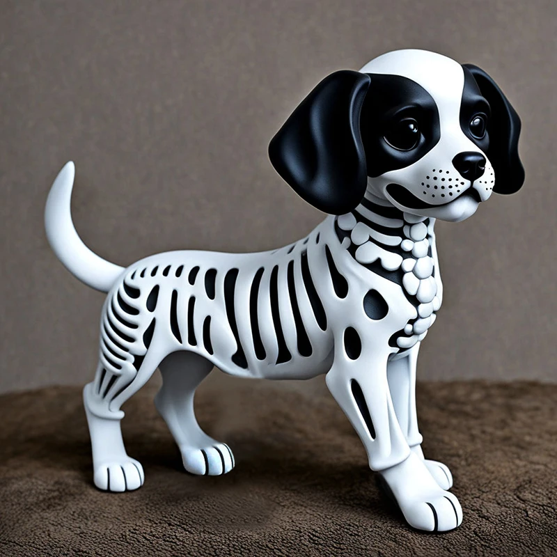 Home garden mexican day of the dead animal dog statue sculpture custom cute animal resin craft chihuahua figurines decoration