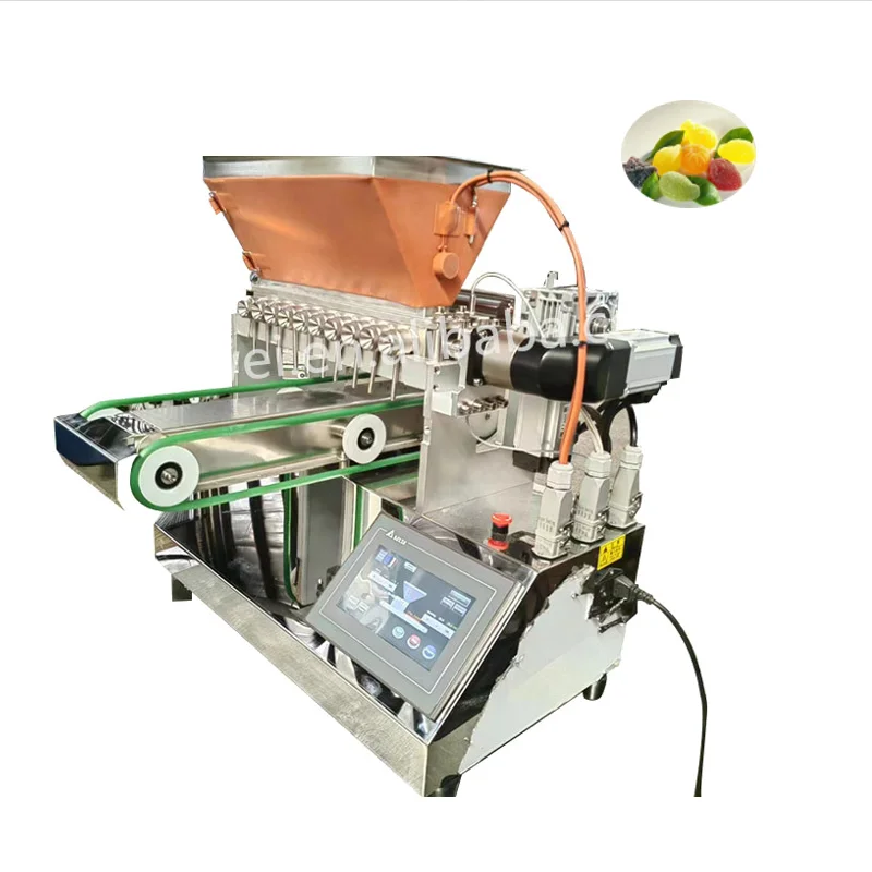LOM Automatic Mini Gummy Bear Candy Making Machine Small Stuffed Chocolate bar Pectin