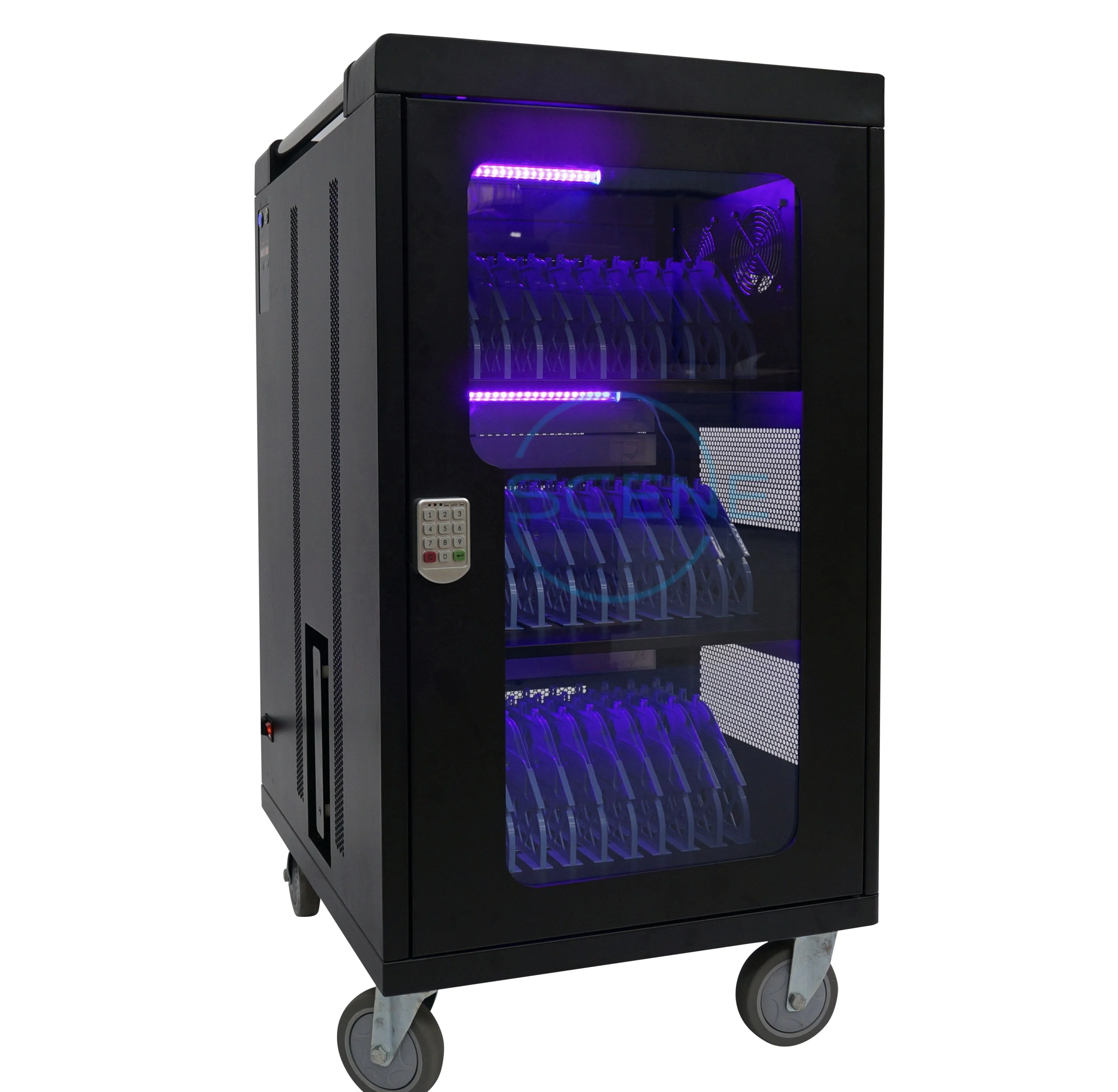 Factory Manufacture Hot Sale 36 Ports Tablet Laptop Charging Trolley with Power Adapters for School Use