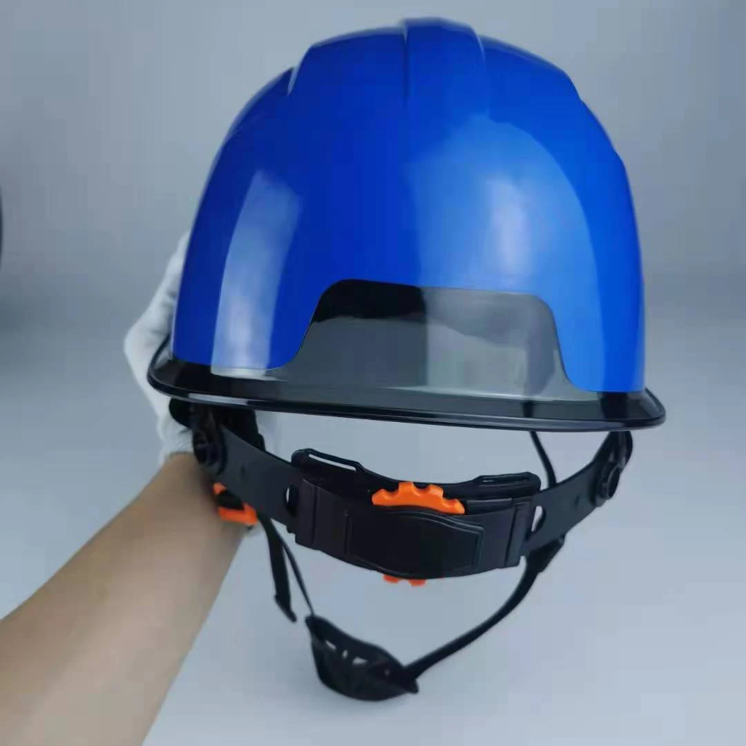 PC transparent brim ABS engineering helmet leader construction site construction helmet supervision industrial safety helmets
