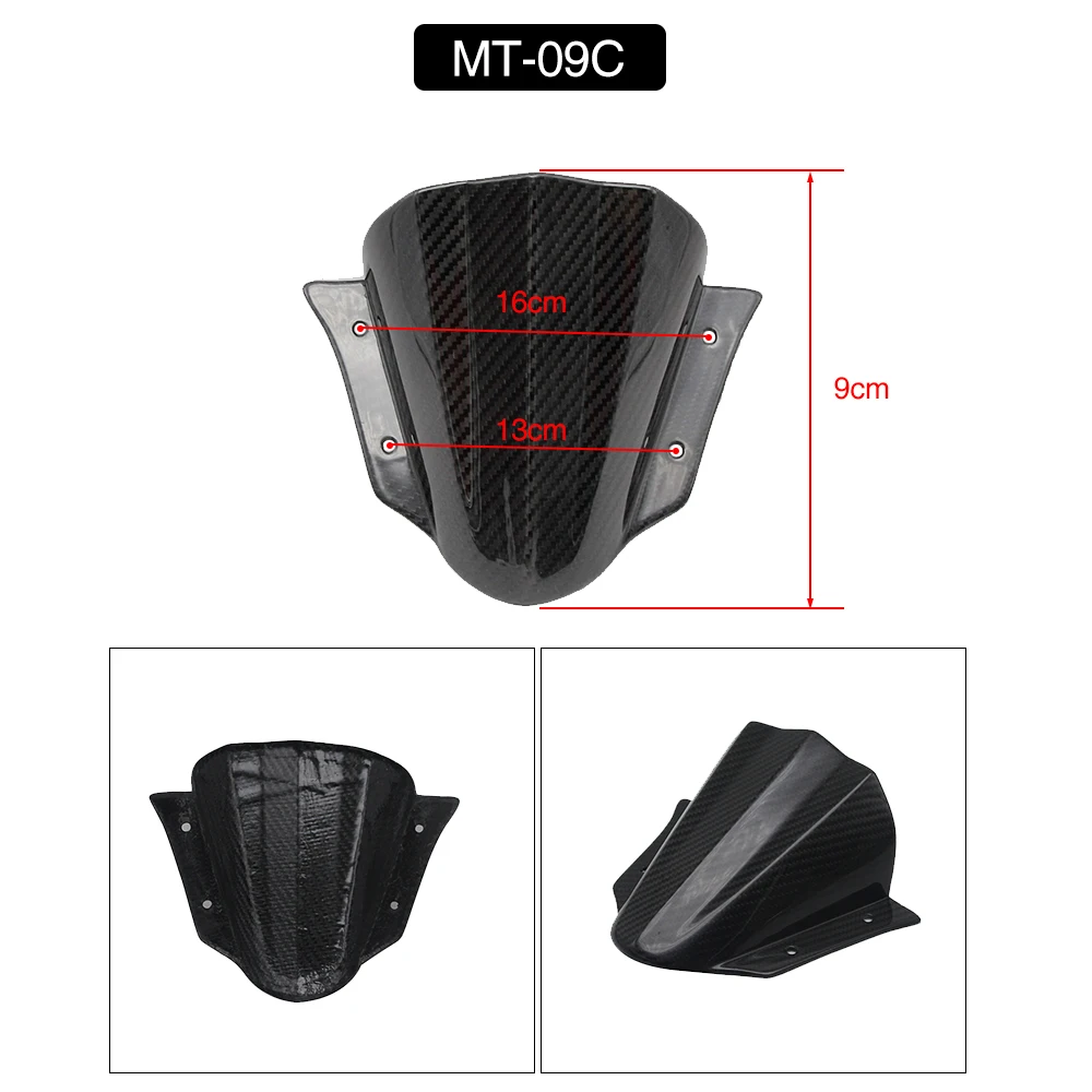 
Upper Mount Black Motorcycle Windshield Windscreen for Yamaha MT-07 MT-09 