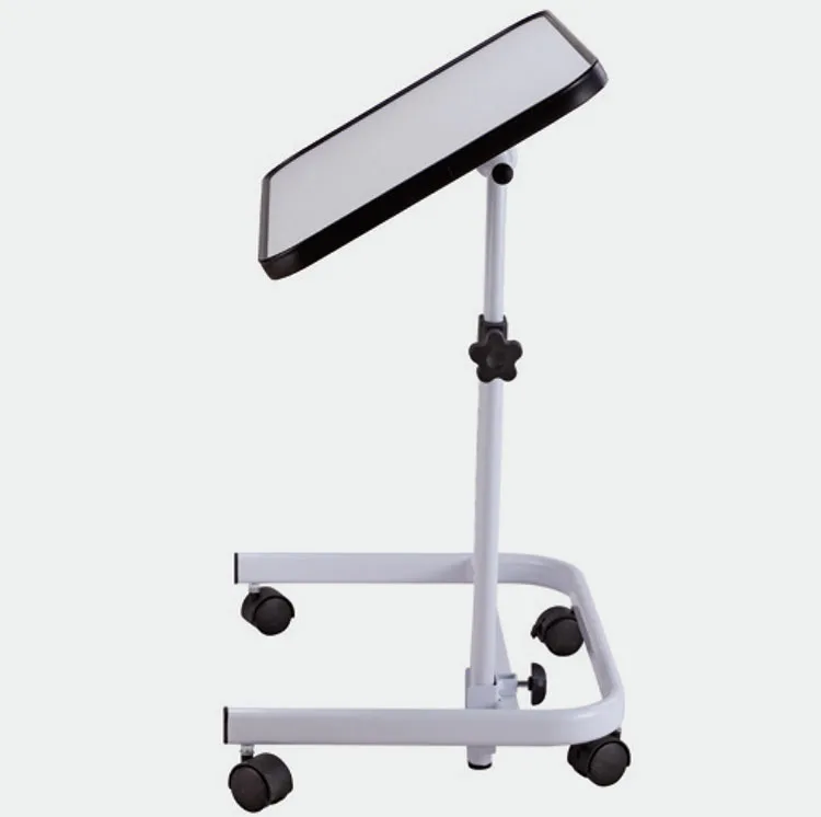 Регулируемый наклонный медицинский обеденный стол с колесами для многопозиционного еды на кровати