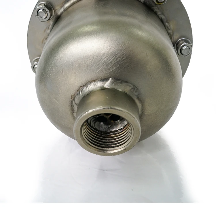 Hephis Stainless Steel Pulsation Damper Airbag Type Pulse Damper For Water Treatment Plants Dosing Pump Fittings
