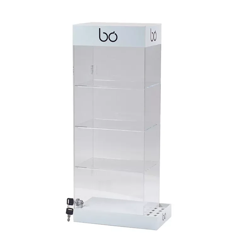 Custom Cigarette Display Case Acrylic Display Stand Commercial Sectional Display Furniture Retail Shops