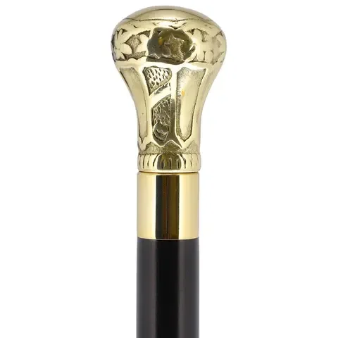 Chrome Plated Knob Handle Walking Stick Style Walking Stick Wooden Brown Shaft Cane Gift For Sale From India