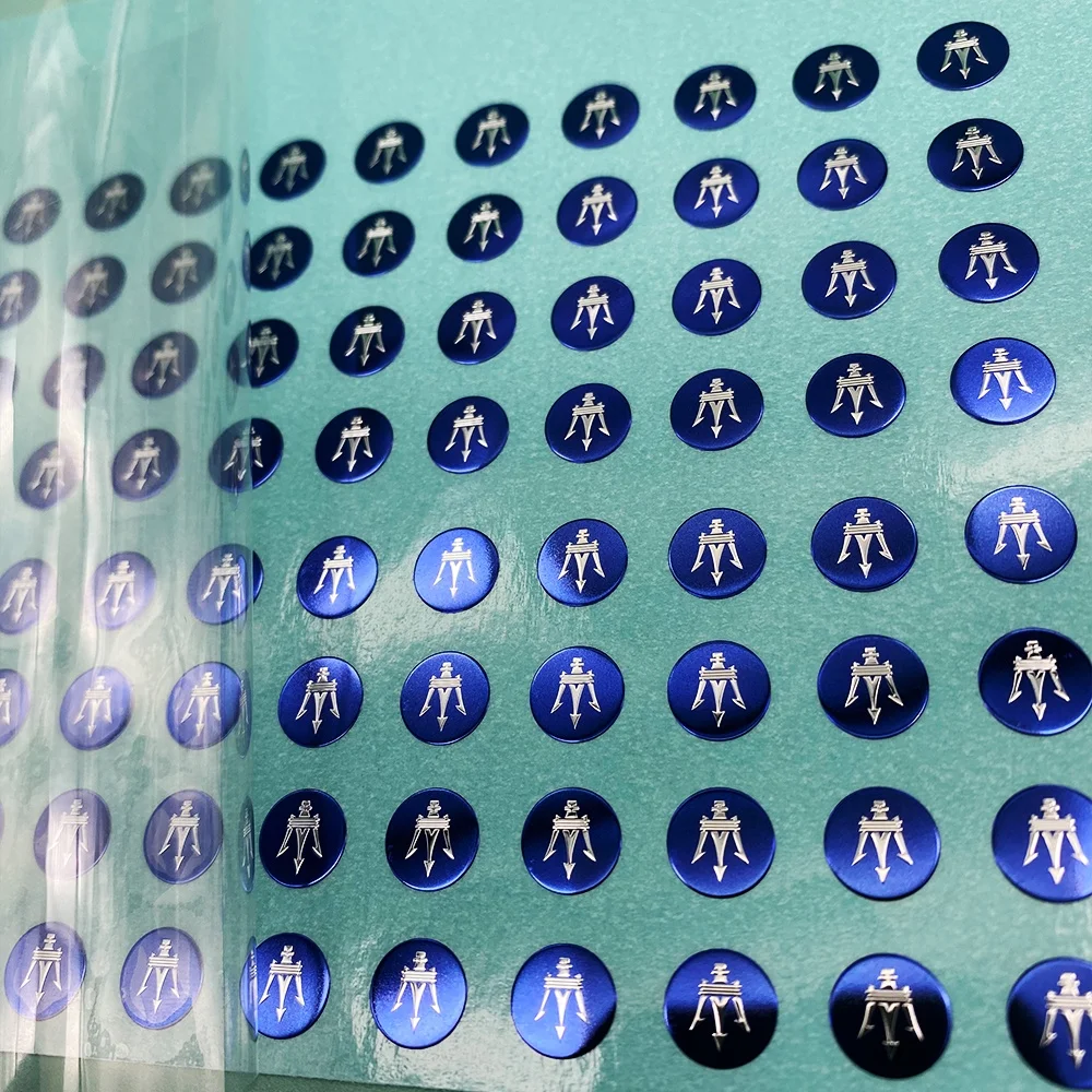 Пользовательский высококачественный циферблат часов самоклеящийся металлический логотип никелевая металлическая этикетка Круглый