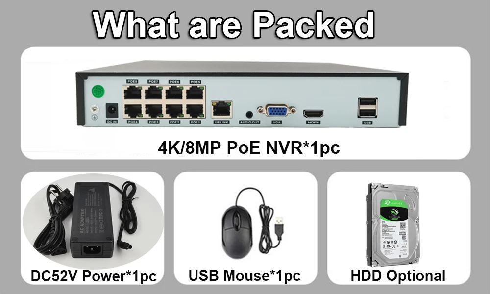 Лидер продаж сетевой видеорегистратор 4K 8CH PoE NVR XMeye обнаружение человеческого лица формы человека Домашняя безопасность 8Mp
