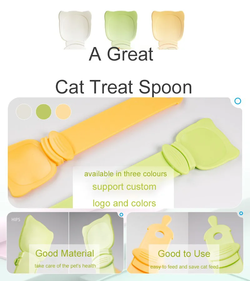 new cat strip squeeze spoon HIPS snacks automatic dog pet food treats feeding cat treat spoon feeder for cats