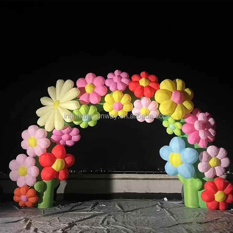 Pretty Adhesive Flower Arch Inflatable Archway for Event Entrance for Outdoor Advertising Inflatables