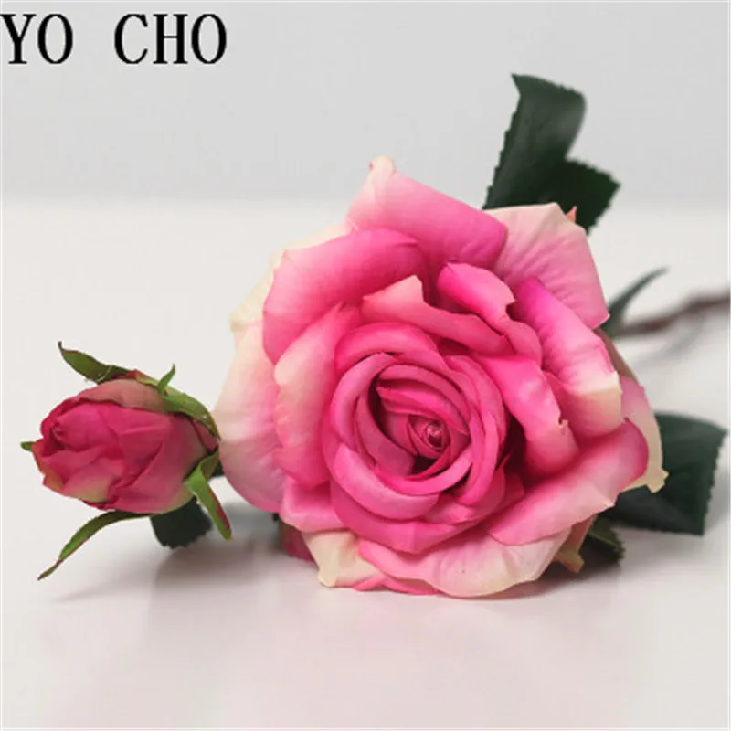 Real Touch Moisturizing Rose DIY Party Decoration Silk Artificial Flower Rose Wedding Wall Flowers Festival Home Decor