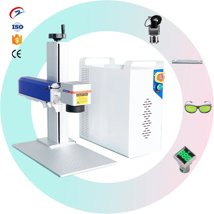 50w fiber laser marking machine for metal plastic pbm logo laser printer price
