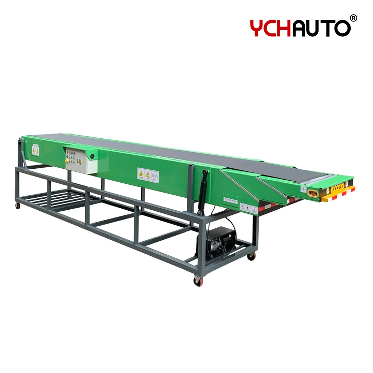 Container Loading Automated Flexible Telescopic Boom Conveyor With Carbon Steel For Outbound Logistics