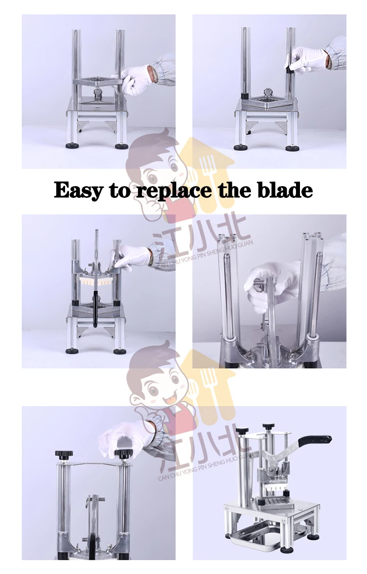 4 Wedge Blade 2022 Kitchen Tools Manual Potato Chips French Fries Cutter Vegetable Fruit Slicer Chopper Machine