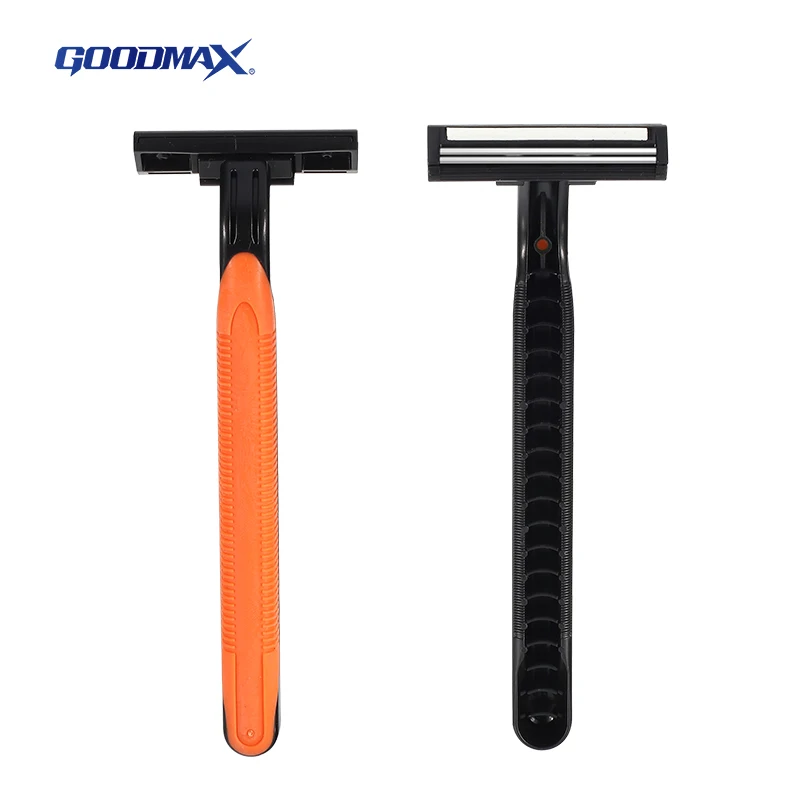 GOODMAX Customization High Quality Cheap Twin Blade Durable Using Disposable Shaver Beard Razor for Men