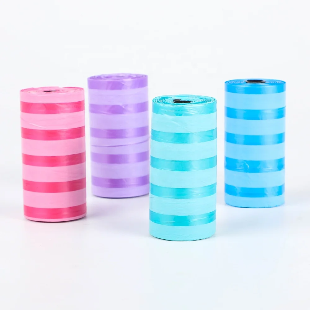 Manufacturer wholesale PE gradable roll box packed pet waste bag dog poop bag with dispenser