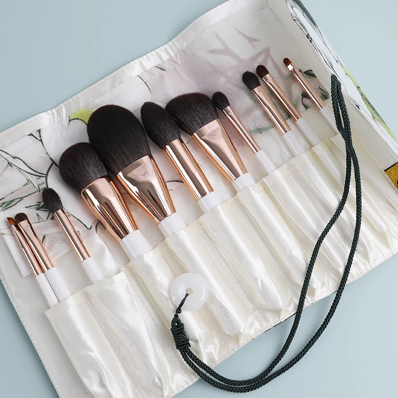 ENERGY Fashionable design luxury pro high quality 11pcs natural hair white ever beauty makeup brush set