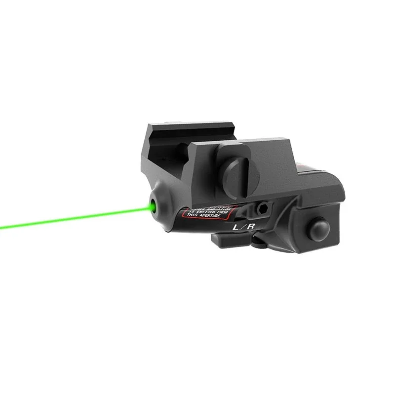 LUGER Rechargeable Aluminum Alloy Tactical Laser Sight Subcompact 20mm Green Blue Laser Sight Scope for Outside Hunting
