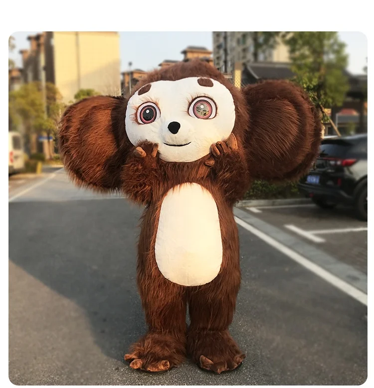 Hot sale inflatable walking monkey mascot costume Funny Long plush monkey cosplay costume