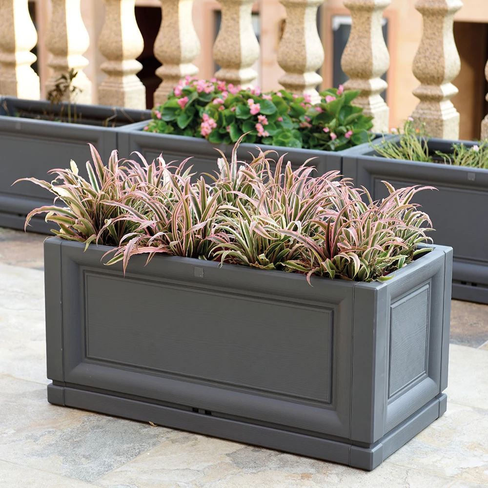 Ludu Planters Large Outdoor Flower Pot Plastic Pots For Plants Planter Box