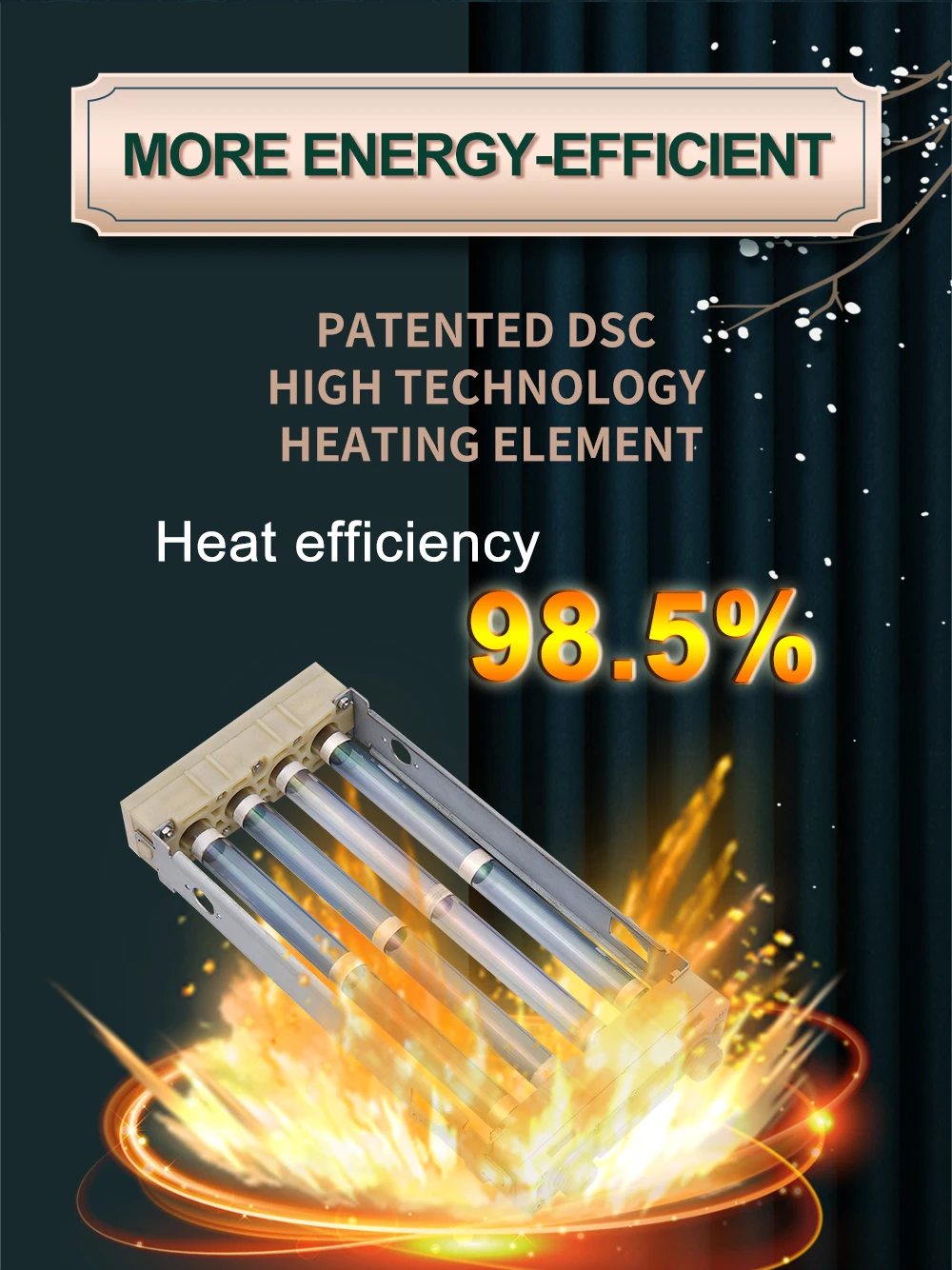 DSC 2024 Instant Electric Water Heater 8.8kW Tankless Water Heater for Kitchen Bathroom with Self Modulating Technology Blue