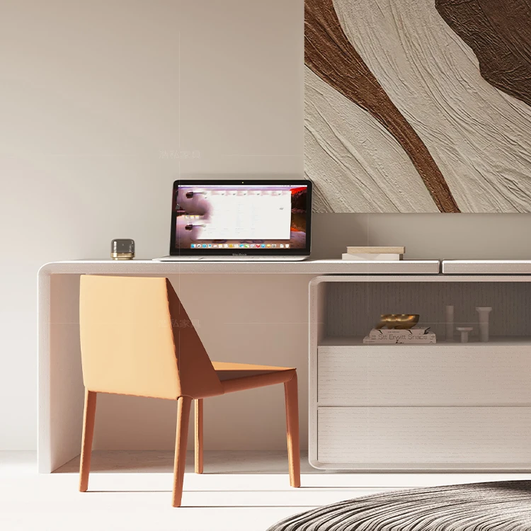 Multi-purpose Modern Double Computer Desk Storage Racks Cabinet Wooden Desk Top Study Table Home Office Furniture with chair