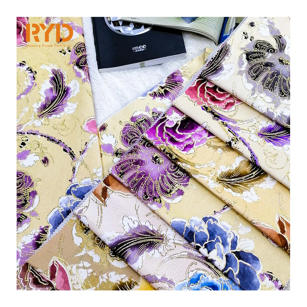 2022  Holland Velvet printed sofa set furniture living room fabric 100% polyester any country  Home textile