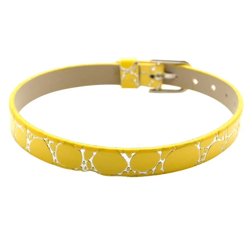 8mm PU Leather Bracelet DIY Personalized Wristband Bracelets For Women 8 mm bracelets and letters