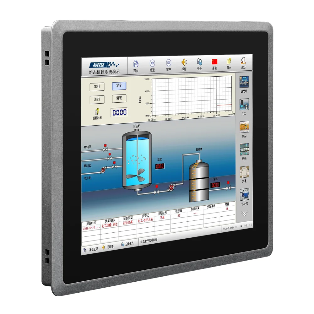 15 inch monitor 4GB DDR3 128GB SSD i3-4th fanless industrial touch screen panel pc linux with wifi module