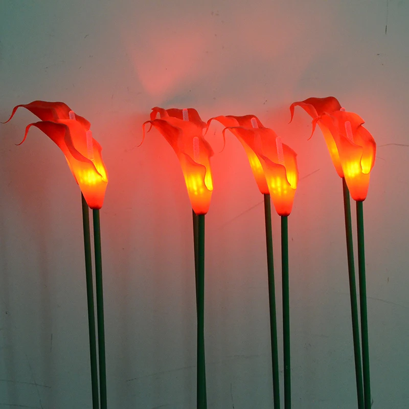 Outdoor decoration water-proof IP44 High brightness Christmas Landscape led calla lily flower lights
